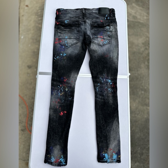 Jordan Craig Stressed Denim Jeans | Blck/Striped | Size 30/32 - Picture 6 of 6